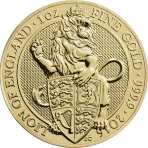 2016 1oz 24K Gold UK Queen’s Beast ‘Lion’
